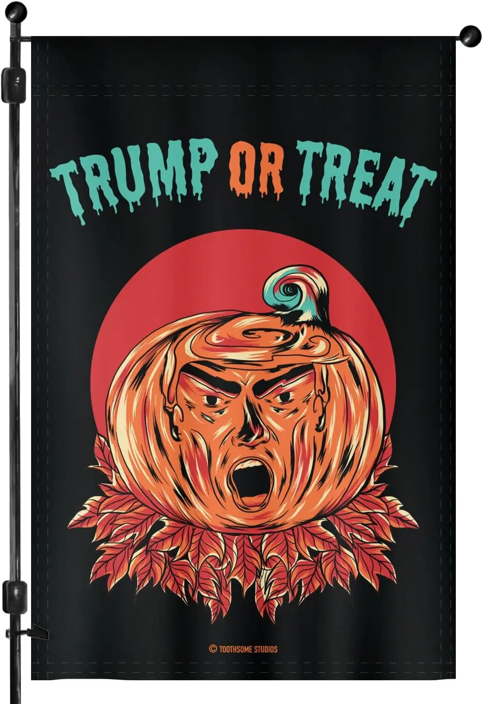 Trump Or Treat Halloween Theme  Double Sided Garden Flag Funny Donald Trump Home Spooky Welcome Holiday Election Season Yard Fal