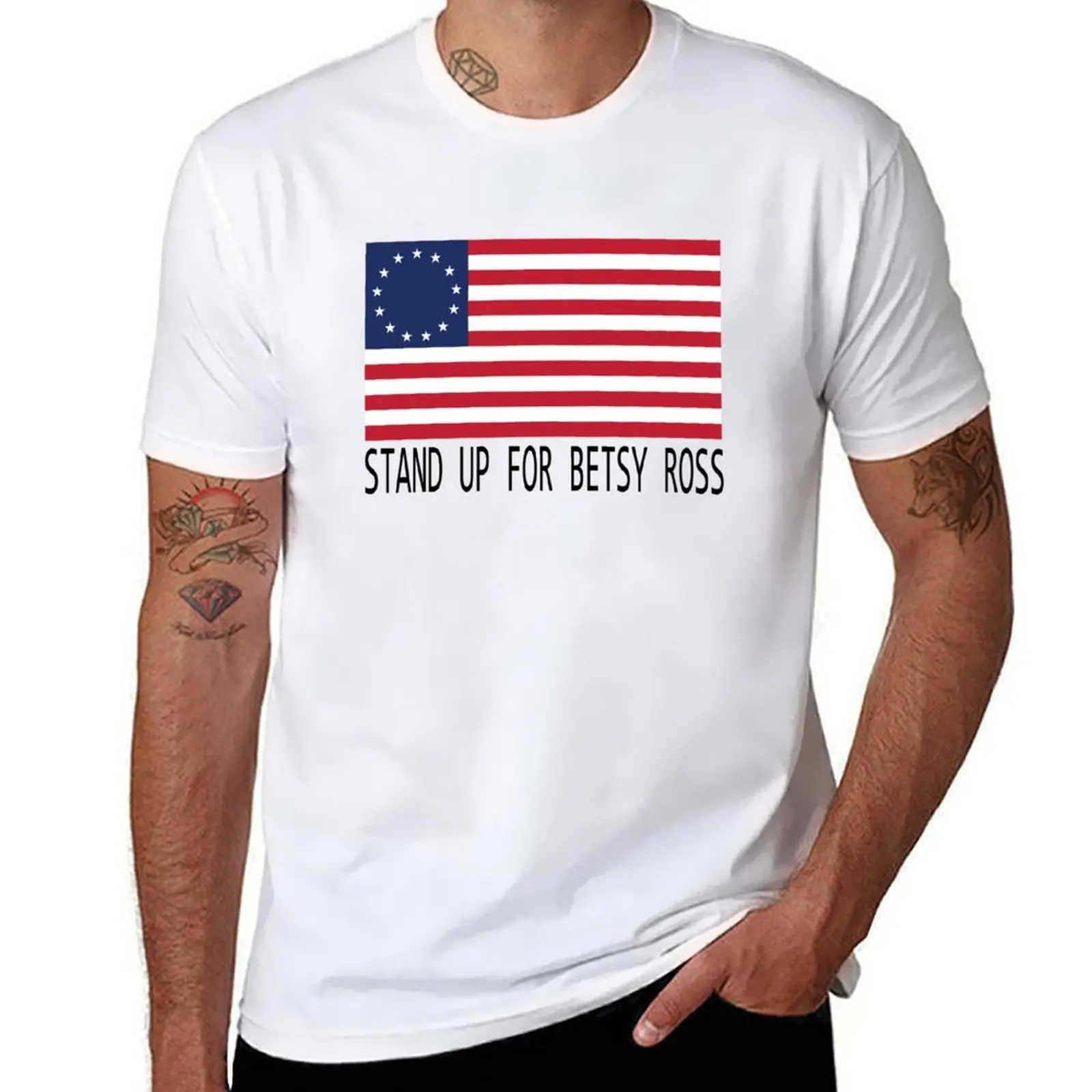 

rush betsy ross limbaugh Gift - Stand Up For Betsy Ross T-Shirt cotton tshirt 100% man t shirt cotton high quality T-Shirt