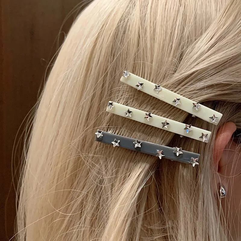 

Заколки-звездочки для женщин, блестящие заколки-уточки, милые и простые модные заколки для девочек, заколки для челки и непослушных волос