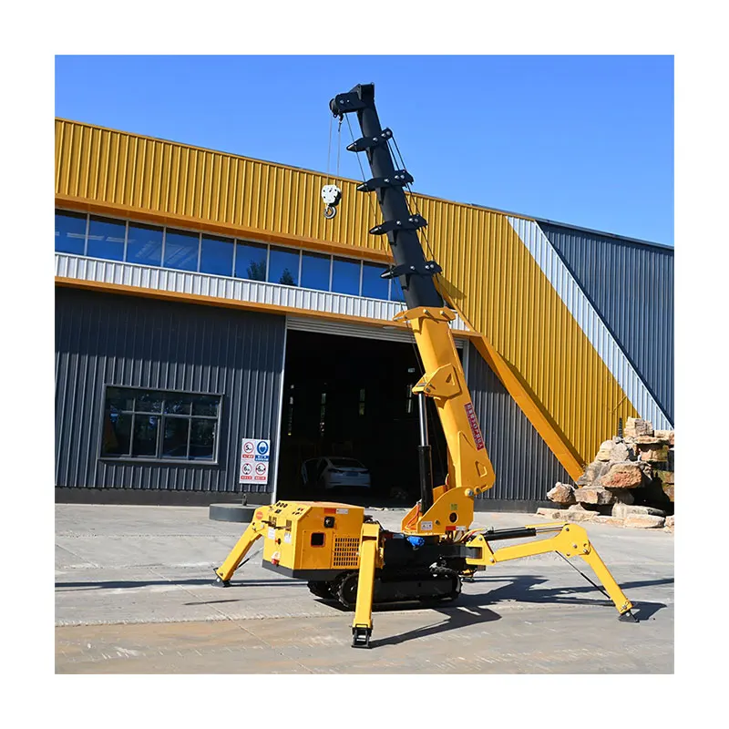 Portable Small Hydraulic Flying Jib Crane Space Crawler Folding Mini Spider Crane Price Multiple Specification Work Platforms