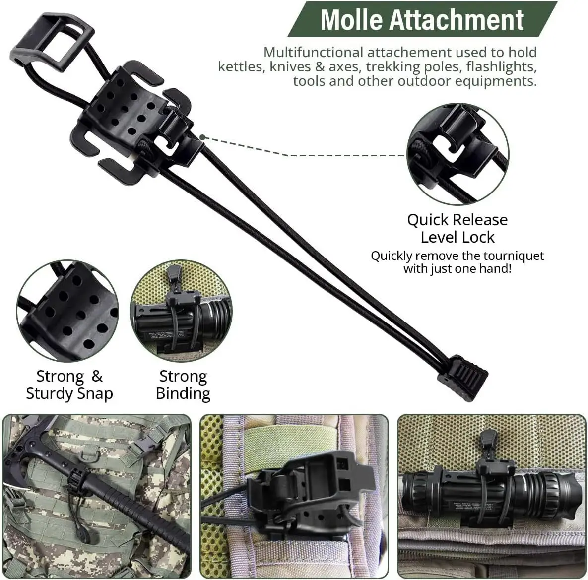 2 Tactical Wheel Clamp Molle Hiking Accessories Multi-Function Buckle Shovel Clamp Ax Clip Bracket Military Backpack Accessories