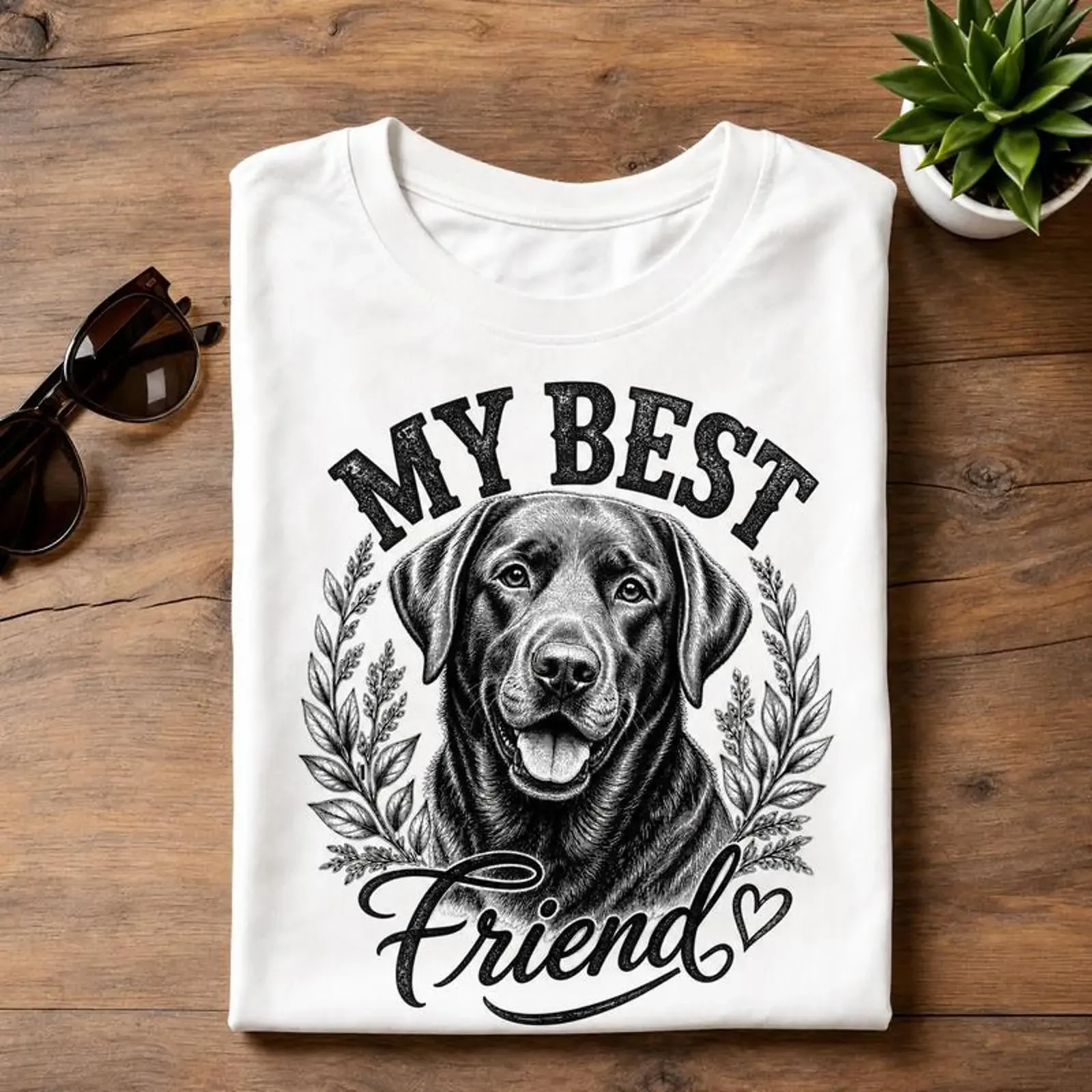 My Best Friend Labrador Retriever T Shirt Black Lab Dog Lover Vintage Pet Owner  vintage Washed graphic Soft homme Stylish