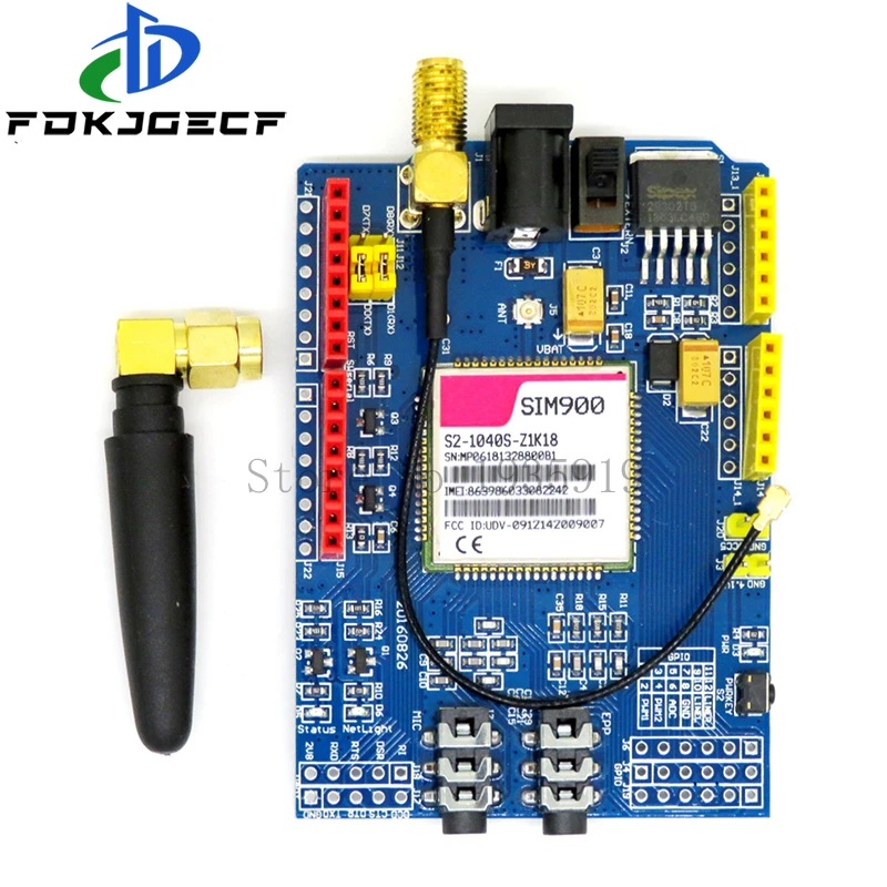 SIM900 GPRS/GSM Shield Development Board Quad-Band Module For Arduino Compatible