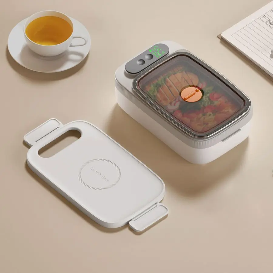 

Electric Lunch Box for Adults, 14000mAh Rechargeable Auto Heated Lunch Box, 1L Portable SelfHeating Food Warmer for Car, Office,