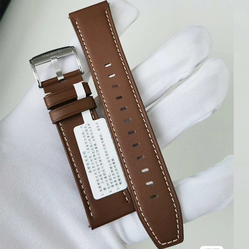 Оригинальный ремешок Huawei 22 мм из воловьей кожи, коричневый ремешок для часов HUAWEI Watch GT5 46 мм/Watch 5Pro 46 мм/GT4/GT3/GT2/GT3 Pro 46 мм