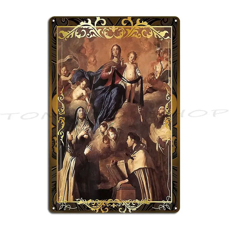 Letrero Metálico de Santa Teresa de Avila, Diseño para Pared, Decoración para Fiestas, Letrero de Hojalata