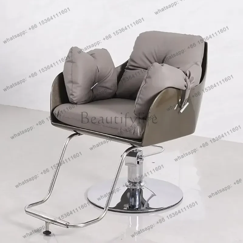 LJY Beauty Aesthetic Barber Chair Comfortable Salon Modern Personalized Hairdresser Chair Luxury Simple Kapperstoel Hair Furnitu