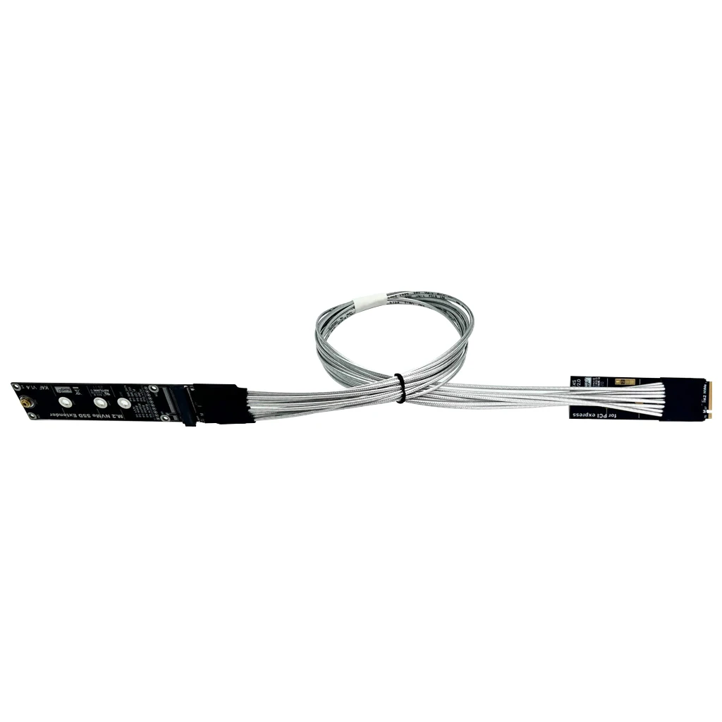 PCIe 5.0 x4 M.2 NVMe SSD Extension Cable K44SF‑HT 2280 / K44SH‑HT 22110 High Temp -40‑105℃ 128Gbps For NVMe M‑Key SSD Extender