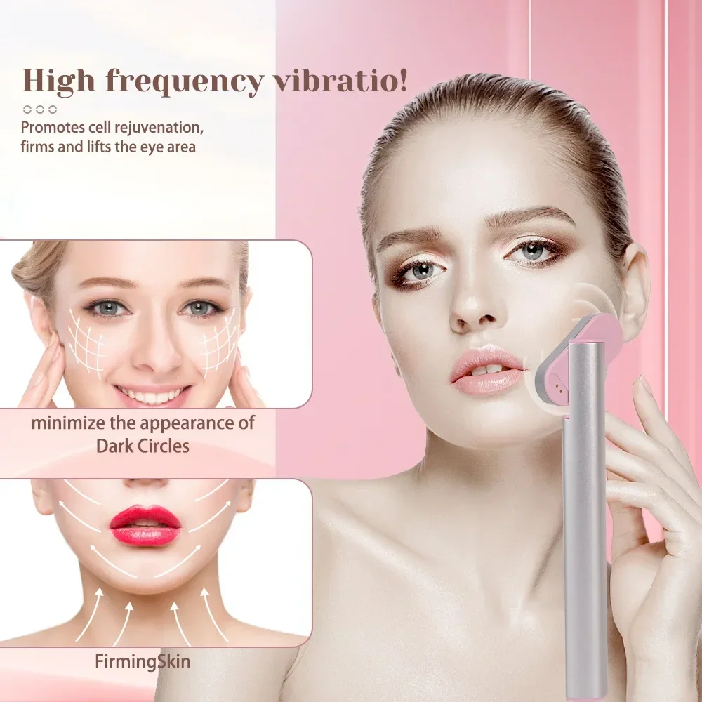 EMS Microcurrent Face Lifting Device 360°C Warm Facial Wand Eye Neck Massager Skin Tightening Anti Wrinkle Skin Care Beauty Tool