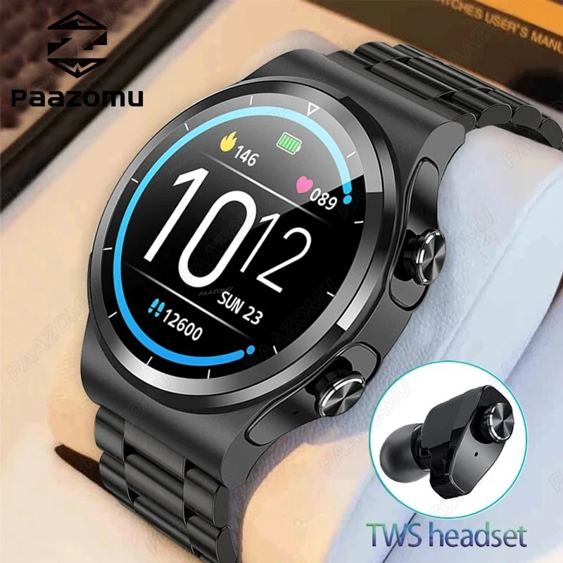 

2023 New Smart Watch TWS Earphone 2 in 1 Watches Heart Rate Sleep Sports Fitness Monitor Men Women Smartwatch For IOS Android