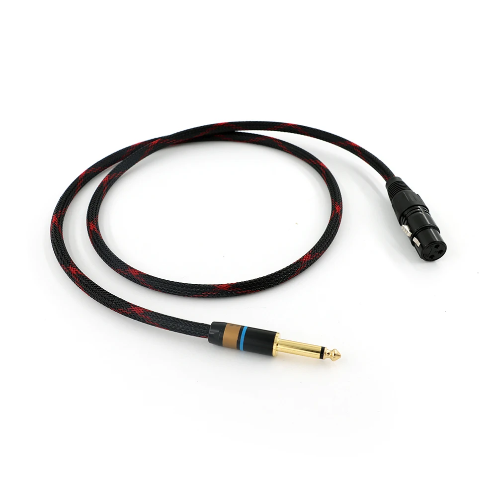 Microfoonkabel Xlr 3-Pins Naar Jack 6.5 Mm Microfoonkabel Aux Koord Trs 6.35 Mm/6.5 Mm Mannelijk Naar Xlr Vrouwelijk Snoer Voor Versterkerversterker