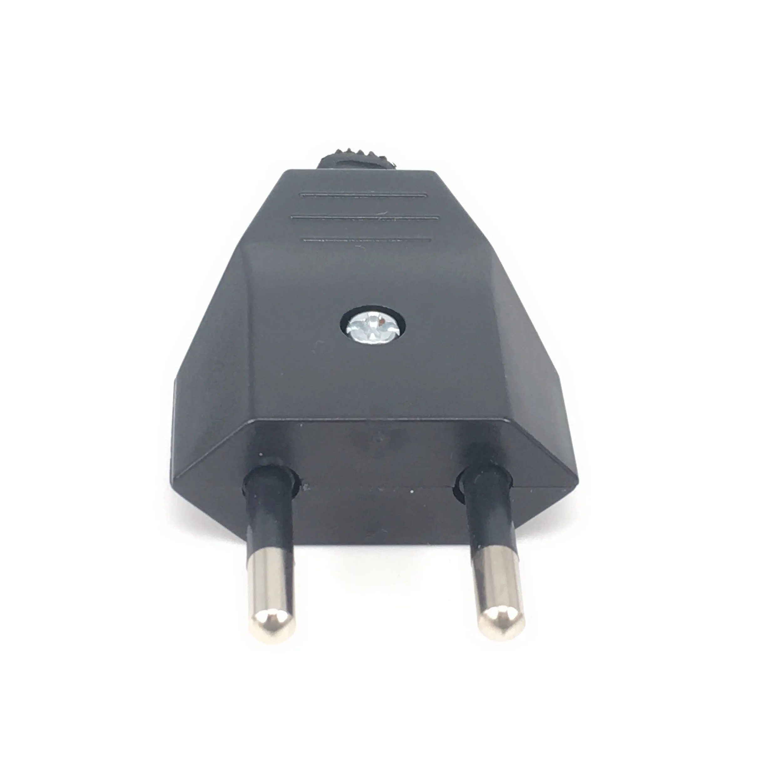 Wholesale black white 250v 2.5a euro power cable plug 2P polarity electrical male connector EU wired Electrode plug