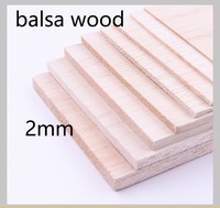 2mm thick Balsa piece light wood sheet corkwood plate balsa wood  lightest wood Manual construction model plane stuff