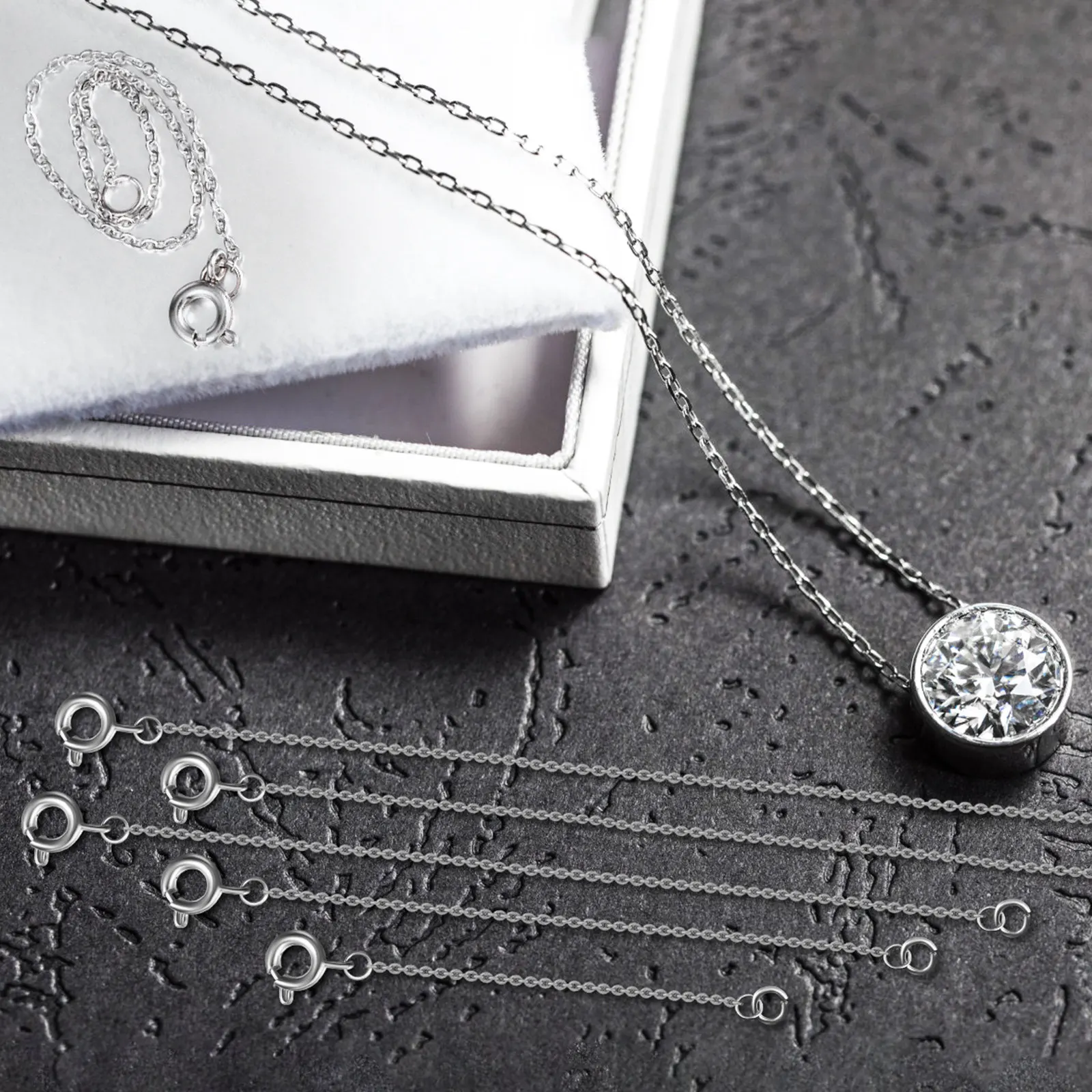 

10Pcs Copper Necklace Bracelet Extenders Classic Colors Easy to Use for DIY Jewelry Making Chain Extender Supplies