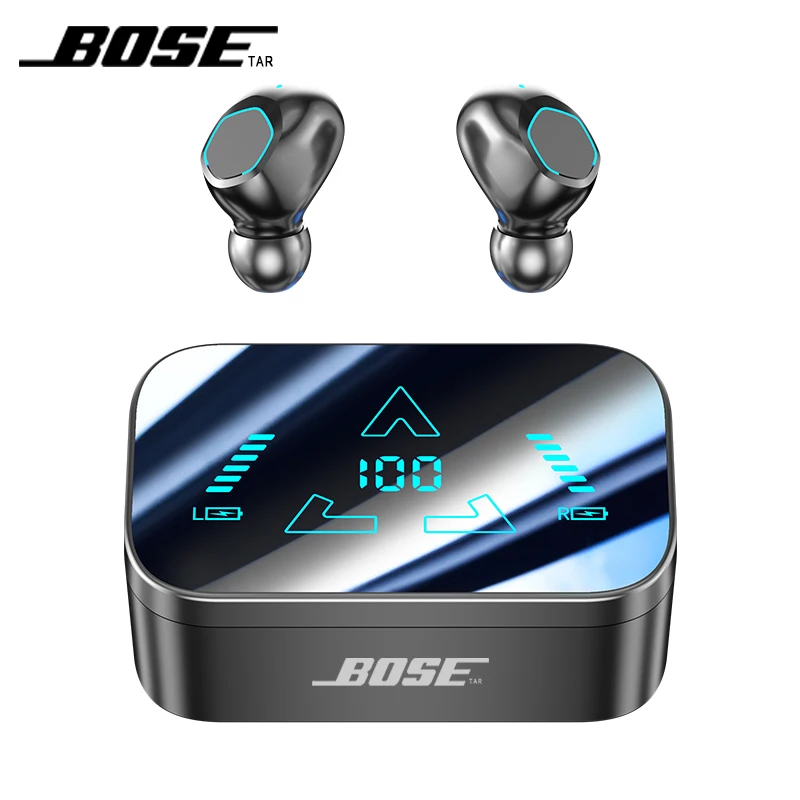 BOSEtar TSB M48 Wireless Bluetooth h Earphones Noise Cancelling LED Earbuds with Mic Wireless Headphones Bluetooth Headset