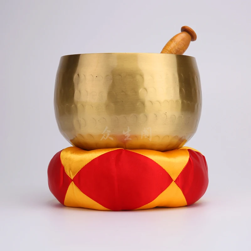 Wholesale Buddhist articles -Talisman efficacious Buddhist ritual implements Buddhism believer 7 inch Copper gold bowl statue