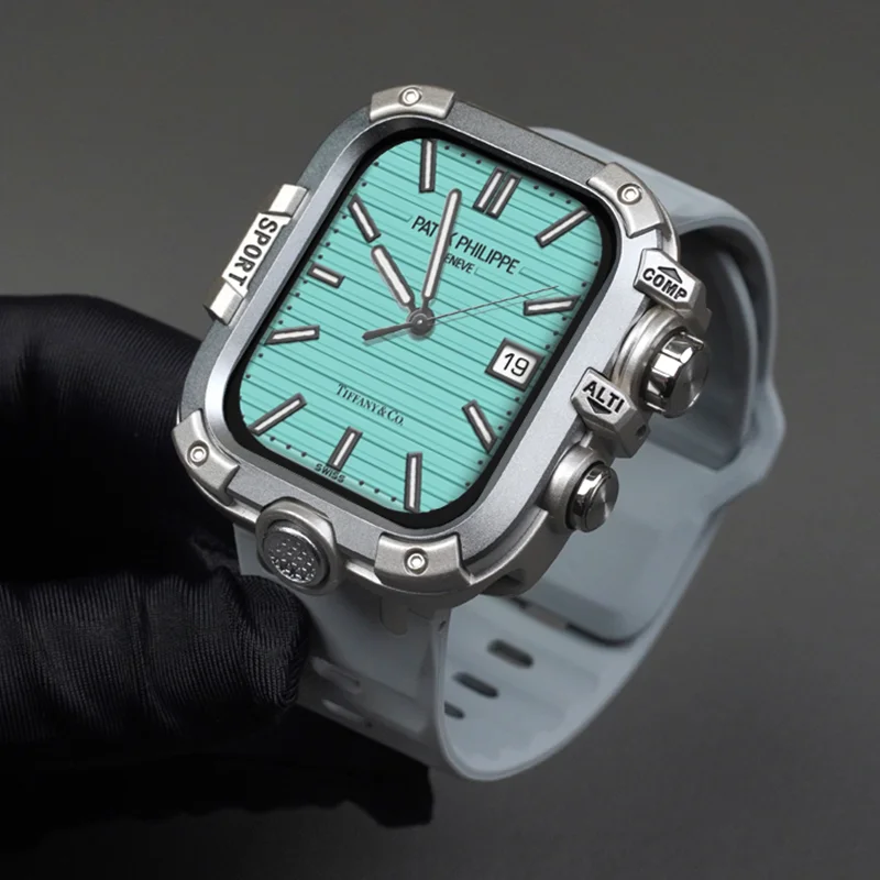 Водонепроницаемый металлический чехол-бампер для Apple Watch 46 мм 45 мм 44 мм Защитная крышка с закаленной пленкой для IWatch Series 10 9 8 7 6 5 SE