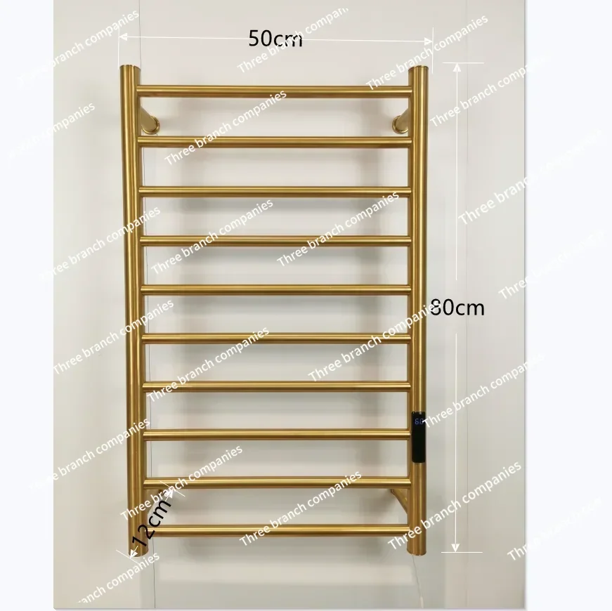 Bathroom equipment 304 stainless steel Wire drawing golden Hidden wiring Heated towel rail Towel rack Towel warmer 9042K