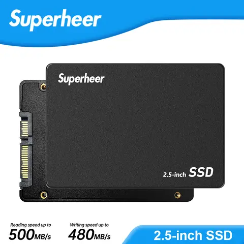 SuperHEER 데스크탑 노트북용 SSD 하드 디스크, 솔리드 스테이트 드라이브 디스크, 128GB, 256GB, 512GB, 1TB, Sata 3 2.5 인치, 2TB