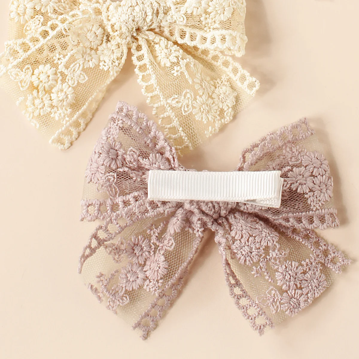 3Pcs/Set Girls Princess Hair Accessories Lace Bow Hairpins For Children Kids Cute Bang Clips