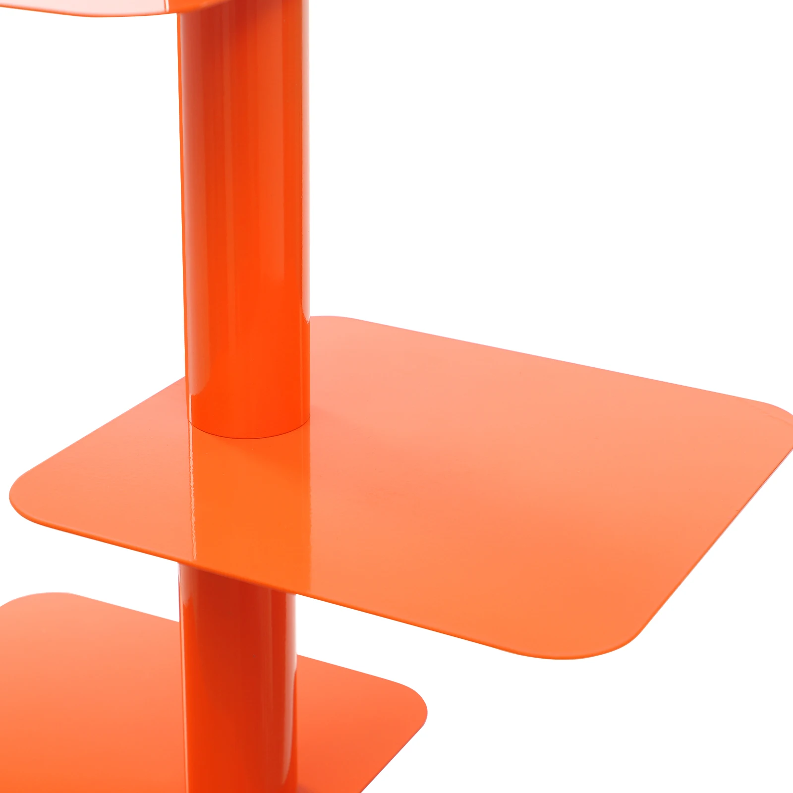 رف كتب دوار برتقالي/أبيض/أسود مكون من 9 طبقات 360 درجة °   رف الكتب العمود الفقري من الفولاذ الكربوني، رف الكتب الحلزوني، منظم كتب البرج العمودي