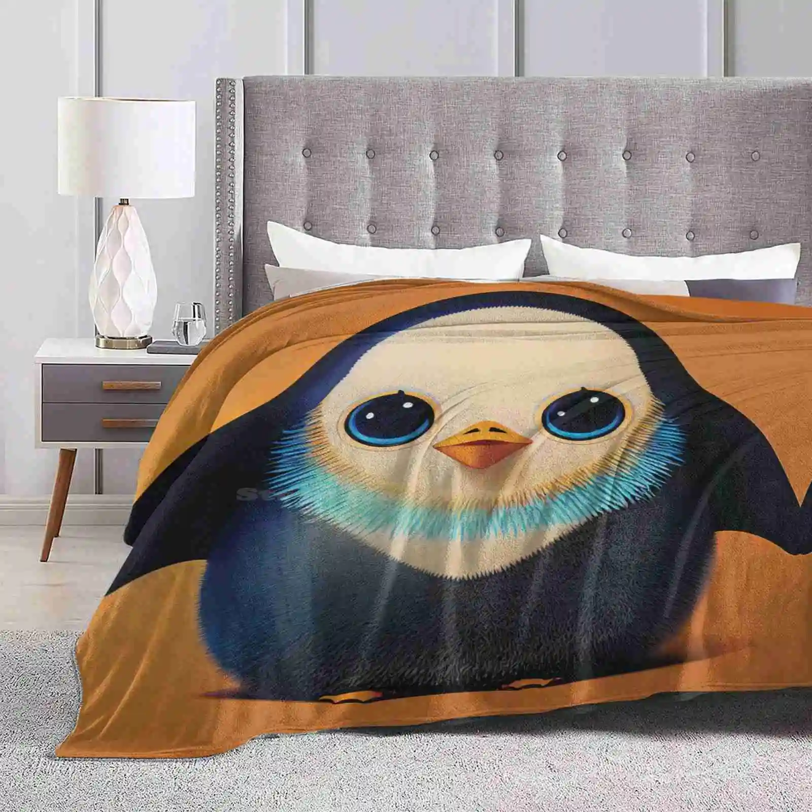 Cute Baby Penguin Soft Warm Throw Blanket Baby Penguin Cute Penguin Cartoon Penguin Big Eyes Cute Baby Animals Nature Wildlife