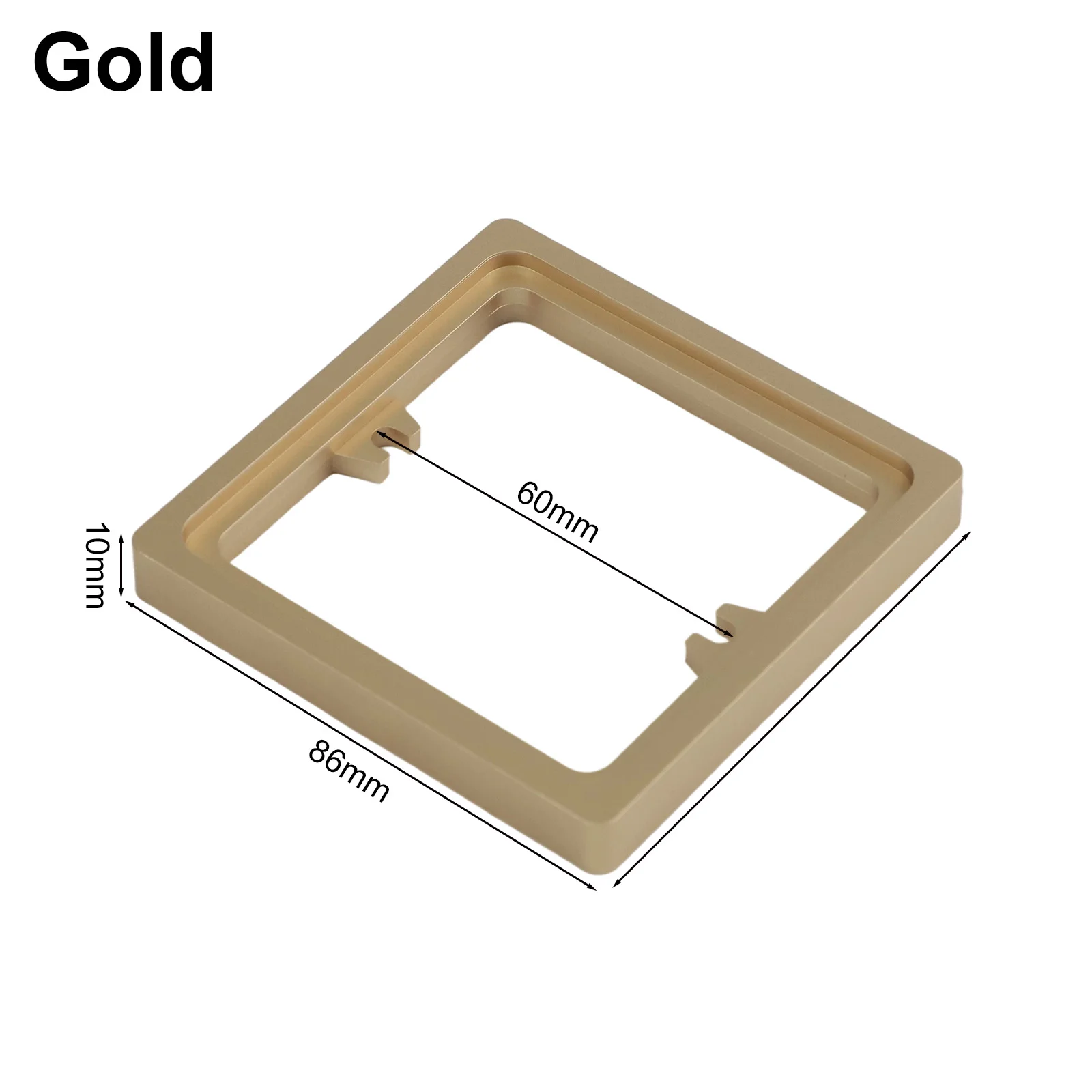 2pc Square Spacer 10MM Single Socket Spacer 1 Gang Frame Plate With Screws Single Socket Spacer Wire Box Height Increasing Ring