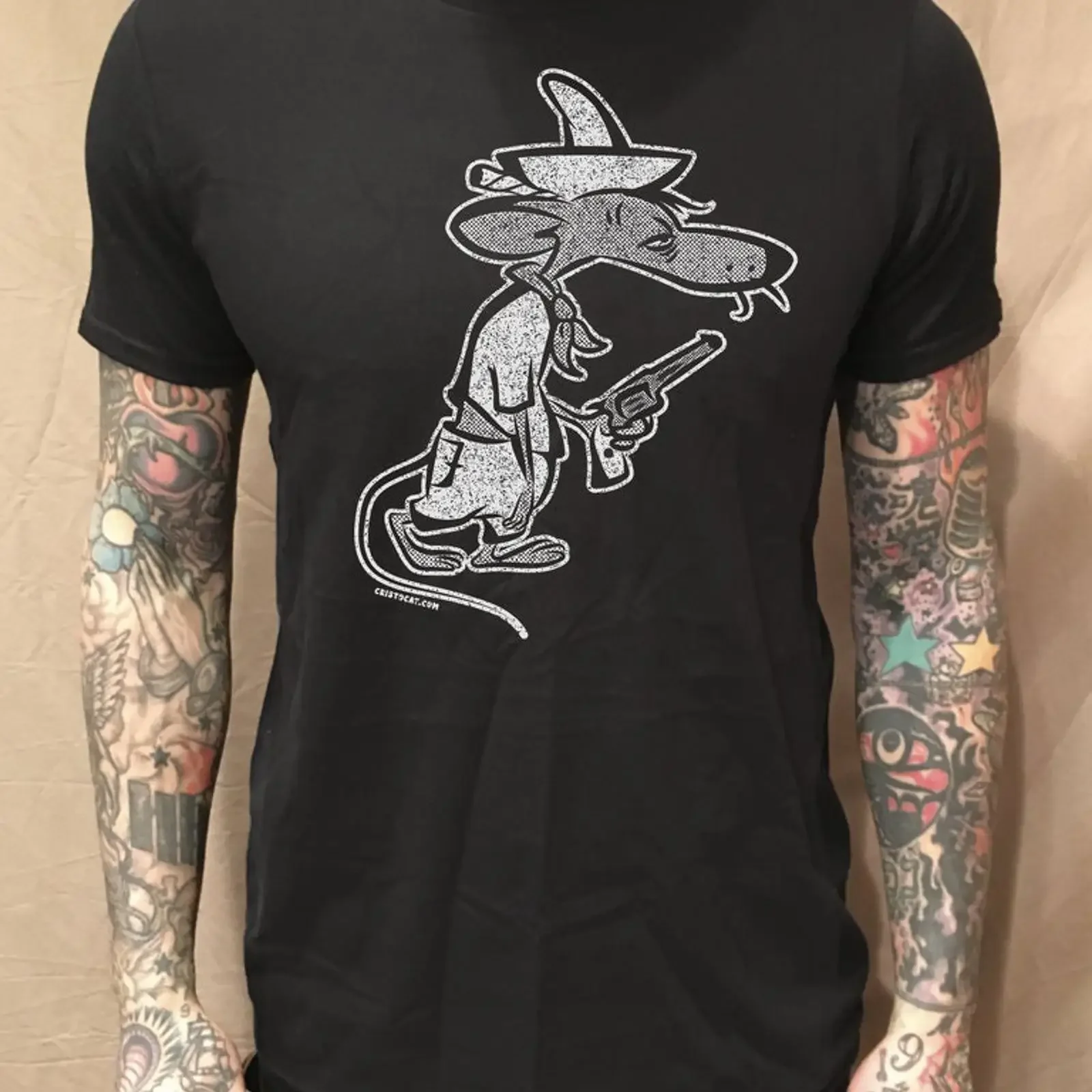 Strapped Slowpoke Rodriguez on Black T Shirt vintage Washed Comfortable streetwear Top For Everyday Wear Stylish homme