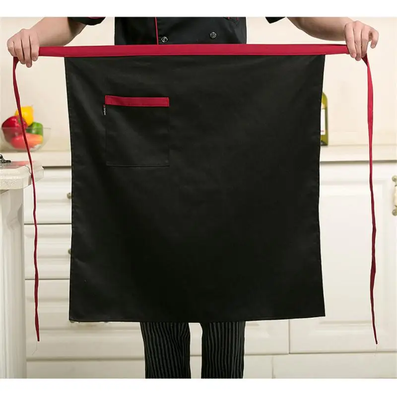 1PC Chef Apron Special Kitchen Men's Hotel Restaurant Restaurant Back Kitchen Half-length Short Apron Household Cleaning Tools