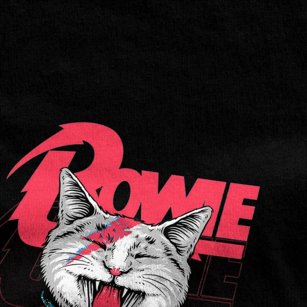 Men's Davids Bowied Cat T Shirts Cotton Clothing Beach Vintage Short-Sleeved T-Shirt O Neck Leisure Casual Tshirt New Arrival