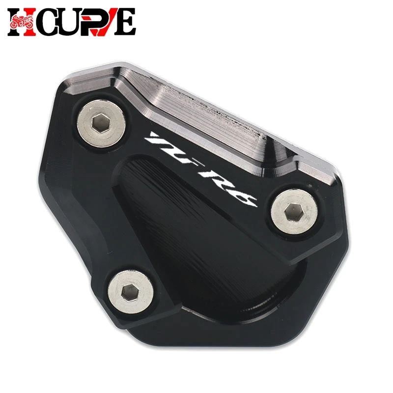 Motorcycle CNC Kickstand Foot Side Stand Extension Pad Support Plate Enlarge Stand For YZF-R6 YZFR6 YZF R6 2006-2016