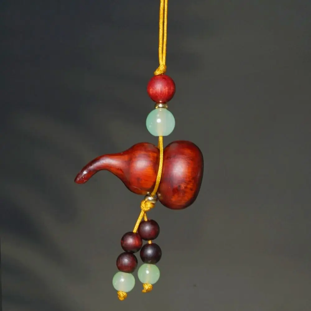 

Chinese Style Sandalwood Gourd Keychain Key Charms Hand-woven Wooden Pendant Phone Chain Anti Loss Backpack Charms