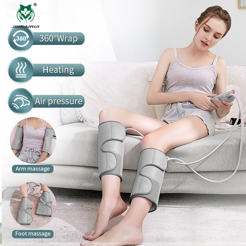 JinKaiRui Electric Air Compression Beauty Shape Leg Massager Foot Arm Multipurpose Massage Warm Compress Muscles Recovery Gift