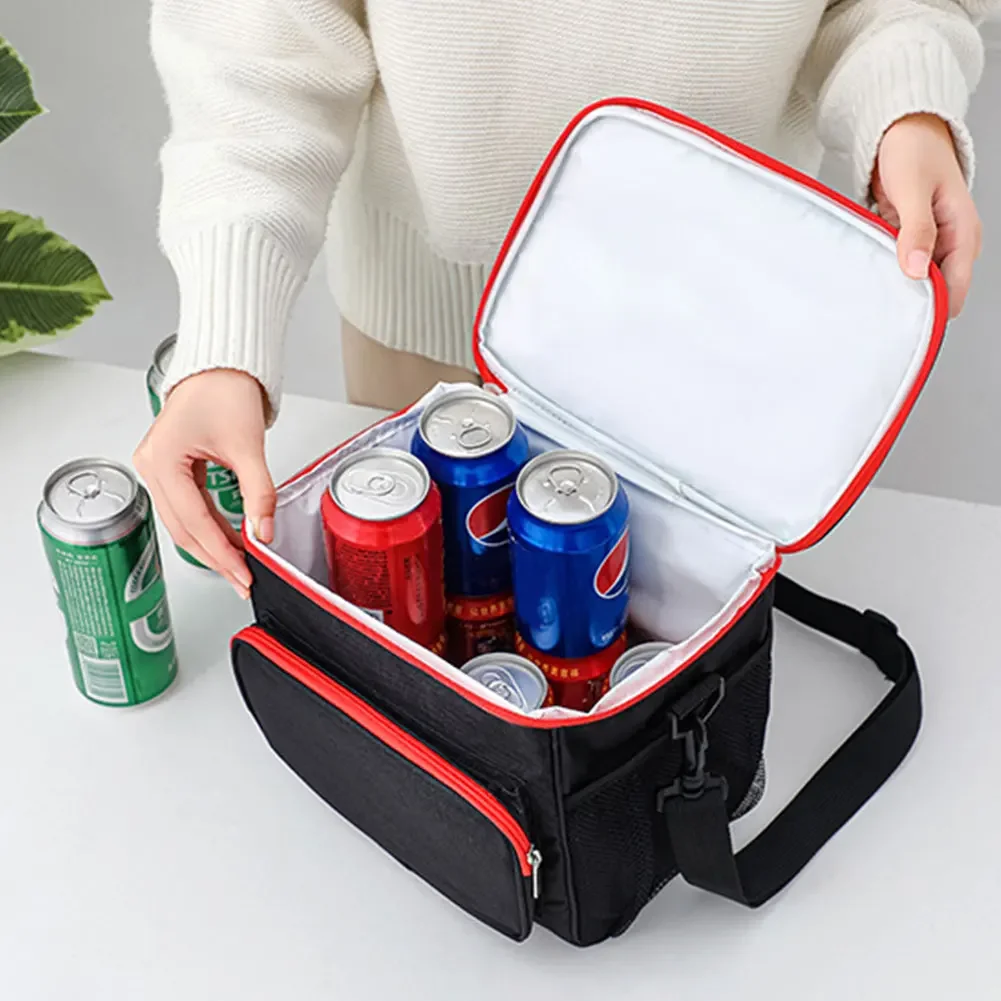 Insulated Lunch Bag Large Lunch Bag For Women Men Reusable Lunch Bag With Shoulder Strap Travel Camping Food Thermal Handbag