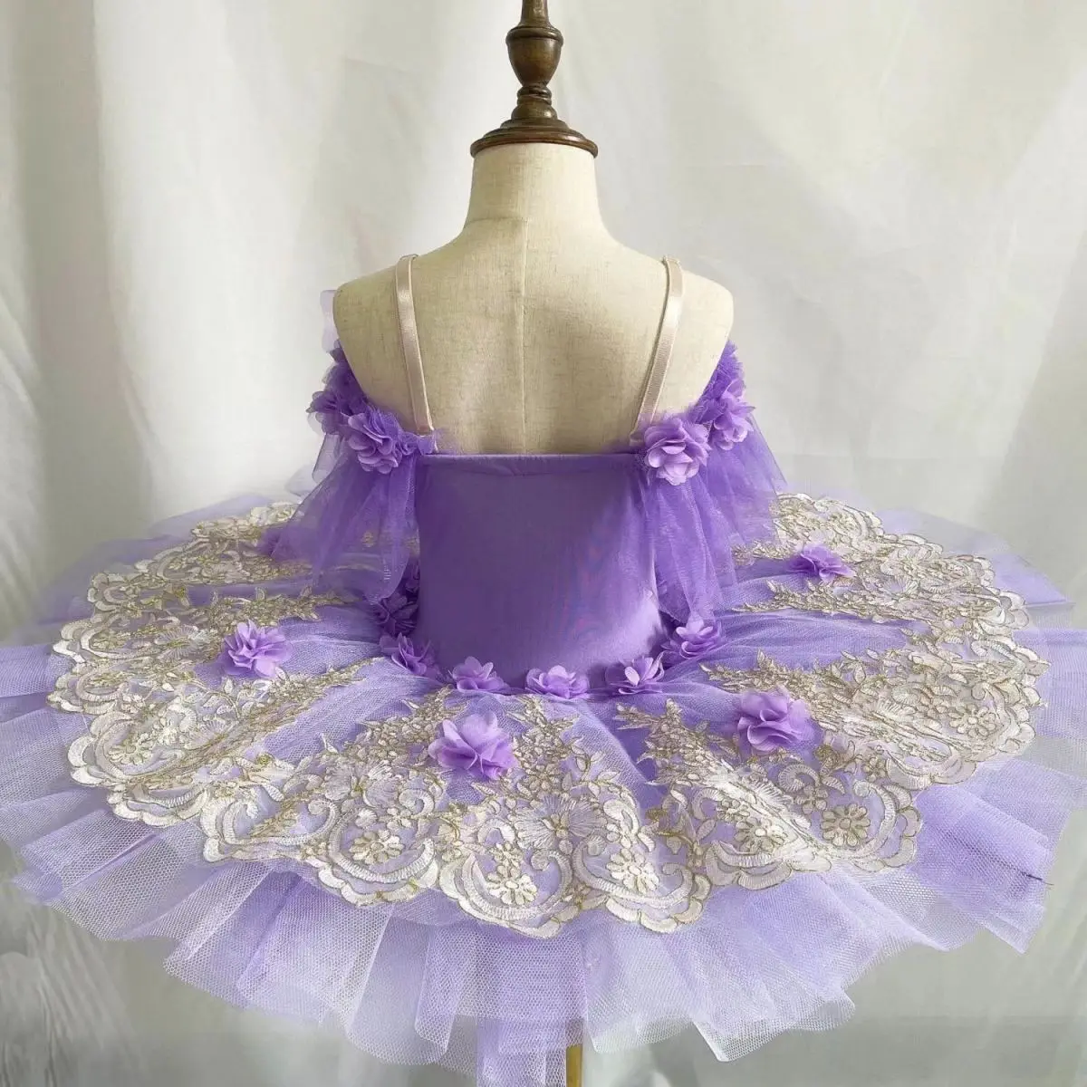 Ruoru Professional Girl Child Ballet Tutu Dress Blue Pink Purple Pancake Tutu Princess Ballet Party Dress Ballet Dance Costume