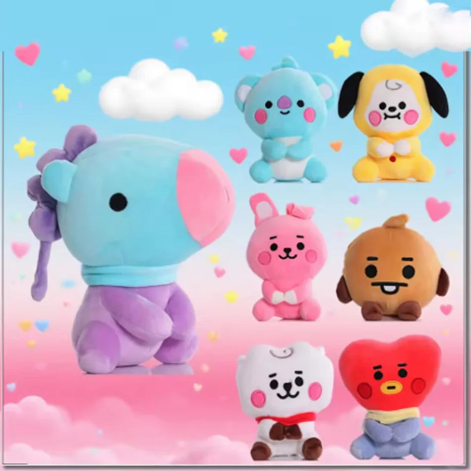

B-T-21 Plush Toy Tata Koay Shooky Mang Cooky Cartoon Animal Backpack Key Mobile Phone Pendant Office Relaxation Toys Friend Gif