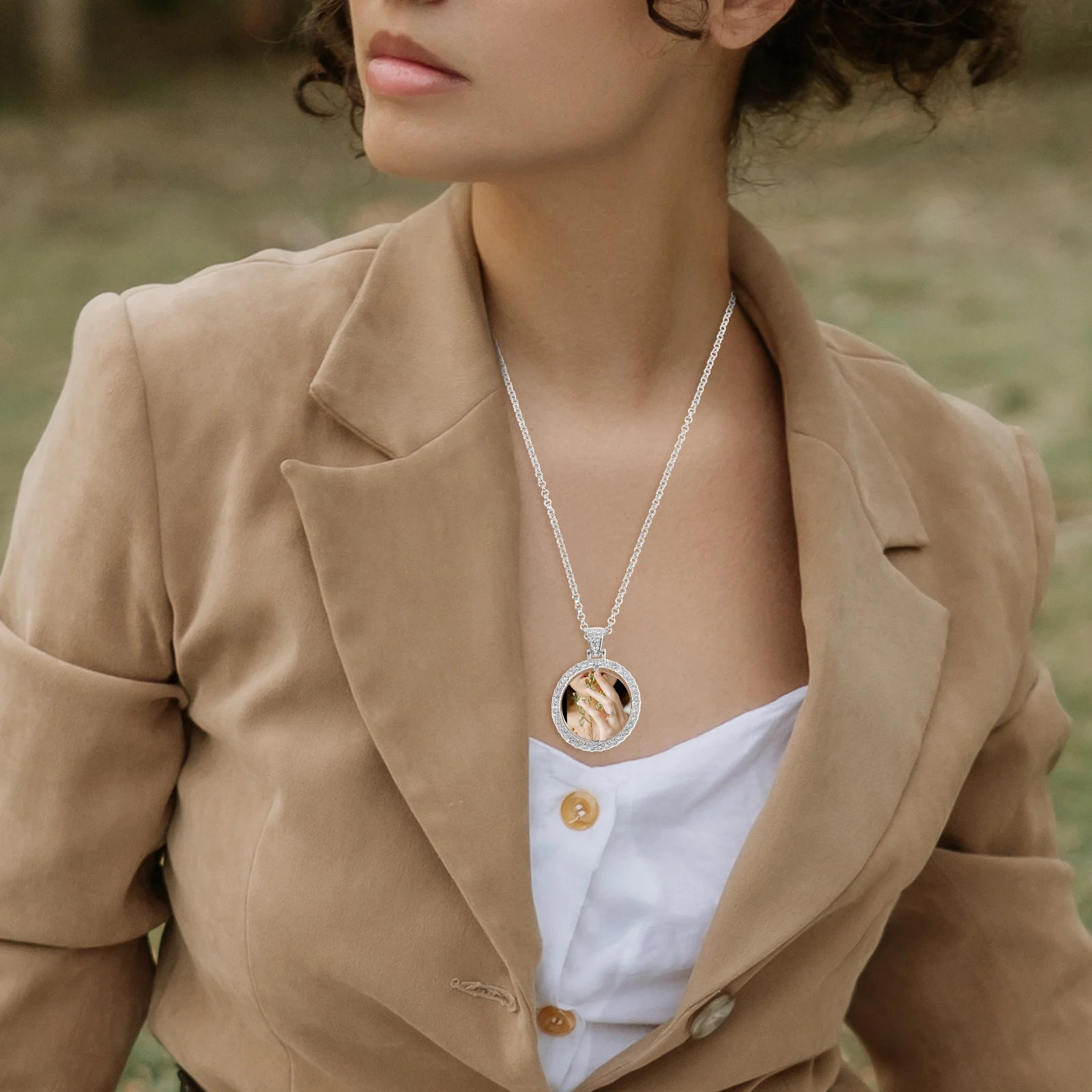 

2Pcs Sublimation Metal Necklace Blank Smooth Surface Adjustable Chain DIY Heat Transfer Photo Jewelry Blanks Personalized Gift