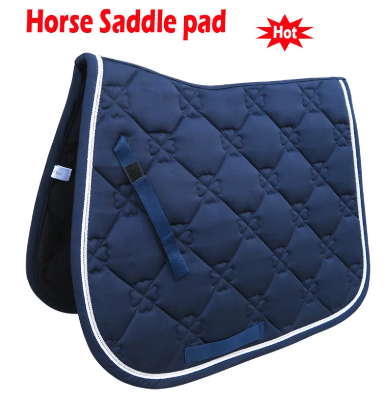 등 보호 이중 파이핑 로프 면 내구성 승마 점프 안장 패드