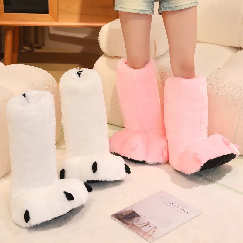 クリエイティブビーストパウブーツぬいぐるみおもちゃソフトウェアラブルアニマルクローブーツリアルなアニメコスプレ小道具暖かいホームブーツ面白いギフト
