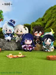 MiHoYo Official Genuine Genshin Impact  2023 Carnival Theme Zhongli Furina Plush Cartoon Pendant Venti Beelzebul Nahida Gifts