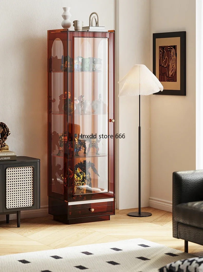 Dust-proof figure cabinet blind box display cabinet living room display storage wine cabinet