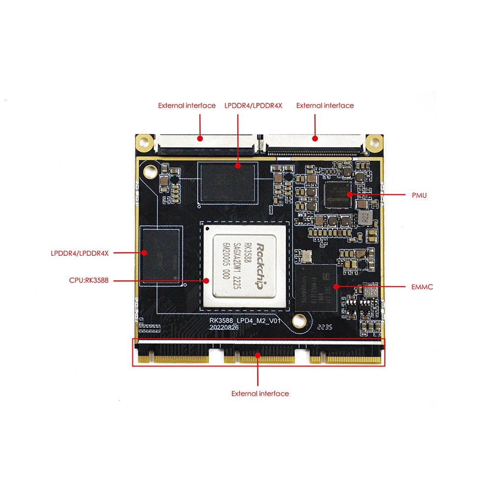 RK3588 Development Board with board rk3588 Chip Android 12 & Linux Embedded USB 3 for New PCB Design