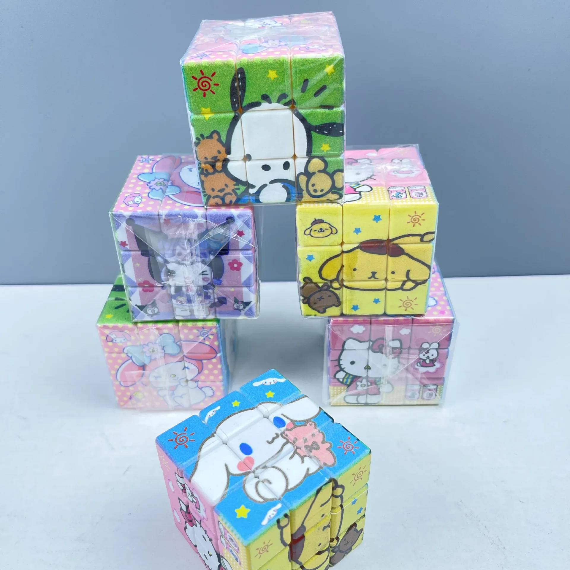 Sanrio Third-Order Rubik's Cube Square Kuromi My Melody Fun Educational Children Decompression Toy Birthday Gift