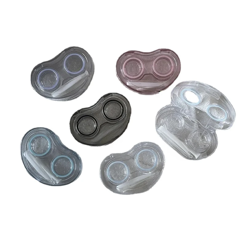 Contact Lense Storage Box Contact Lens Case Portable Cute Transparent Cosmetic Contact Lense Box No Need To Twist The Cover