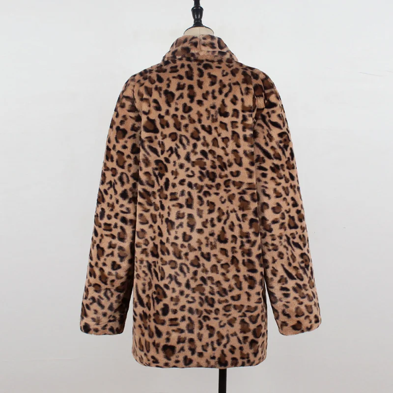 2025 السيدات الأوروبية الأمريكية الخريف والشتاء دعوى جديدة طوق ليوبارد طباعة معطف أعلى الإناث تنوعا الأزياء الرجعية #3