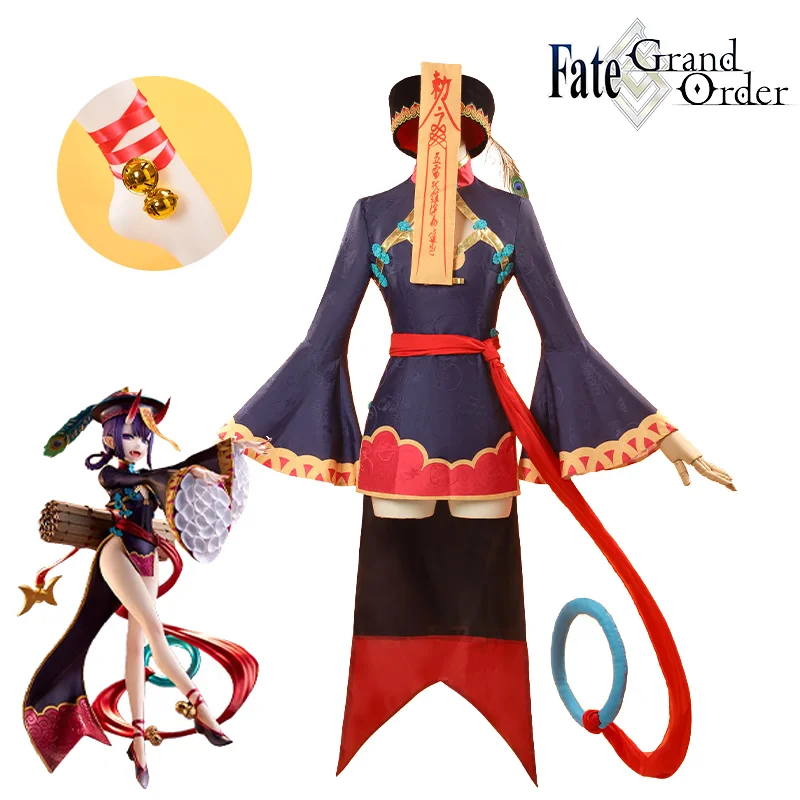 jeu-destin-grand-ordre-shuten-douji-petit-zombie-cosplay-costume-robe-chapeau-ensemble-complet-accessoires-costume-uniforme-tenue-d'halloween