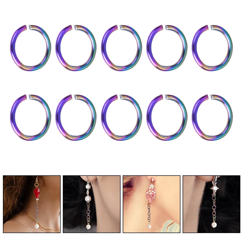 

100Pcs Colorful O Rings Stainless Steel Jump Ring for Jewelry Making DIY Bracelet Accessory Multipurpose Connecting Ring Set