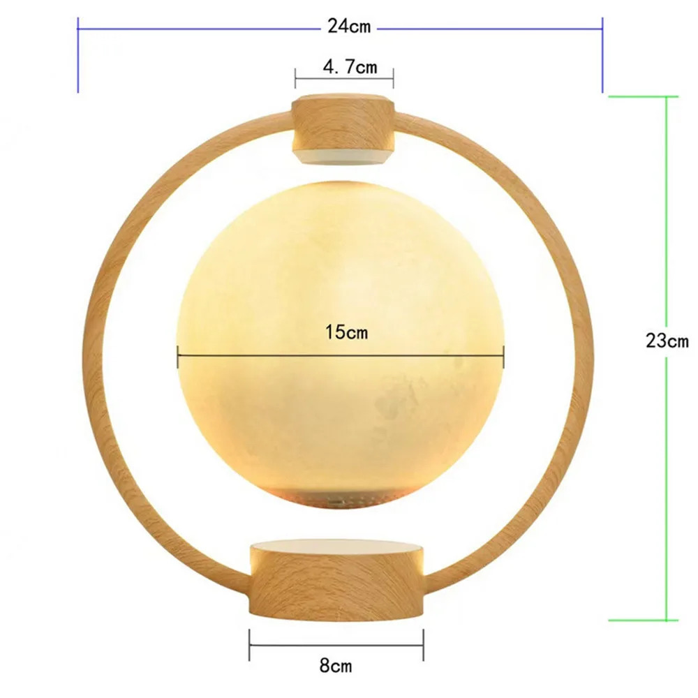 Maglev Moon Light Bluetooth 3D Stereo Diy Colorful Glare Night Light Fashion Model Lamp Remote Control Home Decor 2024