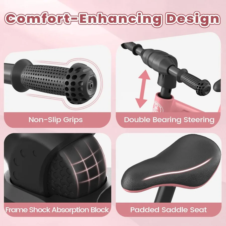 จักรยานทรงตัวขนาด 14 นิ้ว สำหรับเด็กอายุ 3-6 ปี น้ำหนักเบา พร้อมยางลม เบาะปรับระดับได้ ทนทาน ใช้เป็นของขวัญ