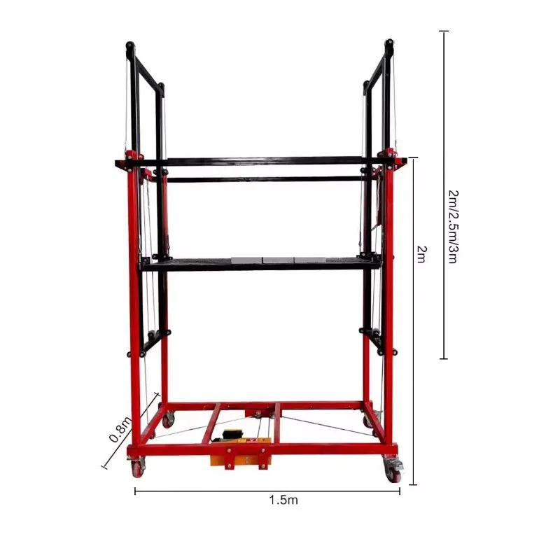Échafaudage électrique levage mobile multifonctionnel pliant télécommande plate-forme de levage décorateur palan de construction